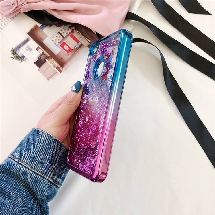 Dynamic Quicksand Plating TPU Mobile Case for Xiaomi Redmi Note 5A Prime / Y1 (India) - Mandala Flower-3