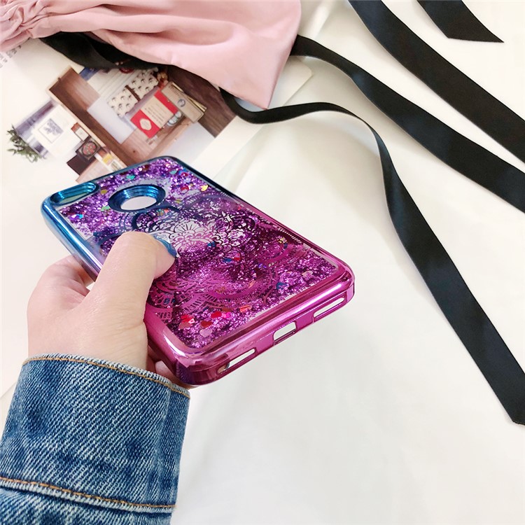 Dynamic Quicksand Plating TPU Mobile Case for Xiaomi Redmi Note 5A Prime / Y1 (India) - Mandala Flower-4