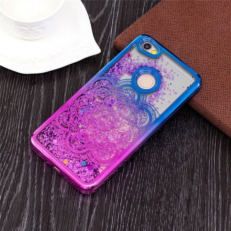 Dynamic Quicksand Plating TPU Mobile Case for Xiaomi Redmi Note 5A Prime / Y1 (India) - Mandala Flower-5