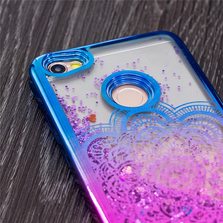 Dynamic Quicksand Plating TPU Mobile Case for Xiaomi Redmi Note 5A Prime / Y1 (India) - Mandala Flower-6