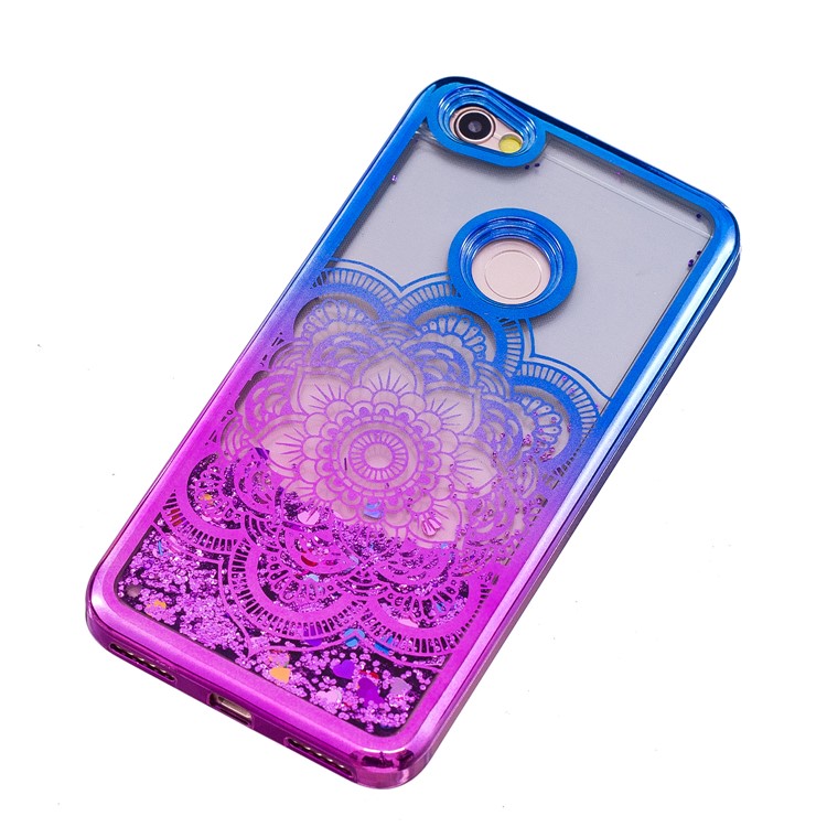Dynamic Quicksand Plating TPU Mobile Case for Xiaomi Redmi Note 5A Prime / Y1 (India) - Mandala Flower-9