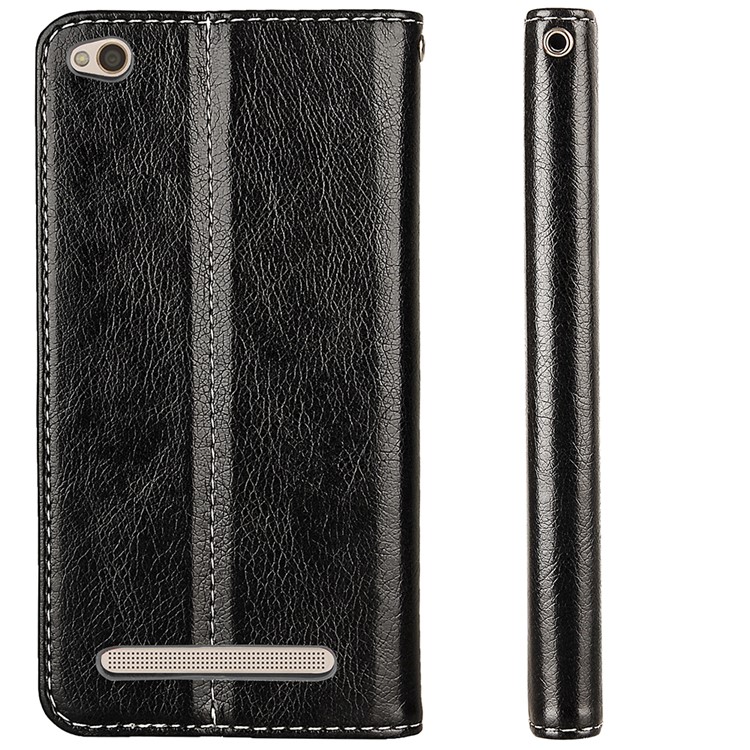 Business Style Auto-absorbed PU Leather Case with Card Slot for Xiaomi Redmi 5A - Black-3