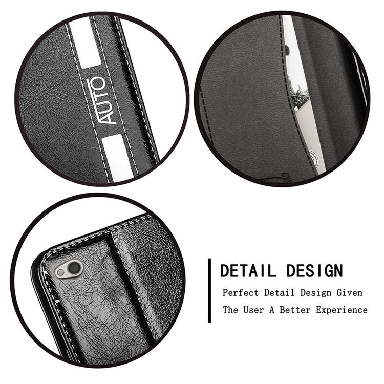 Business Style Auto-absorbed PU Leather Case with Card Slot for Xiaomi Redmi 5A - Black-7