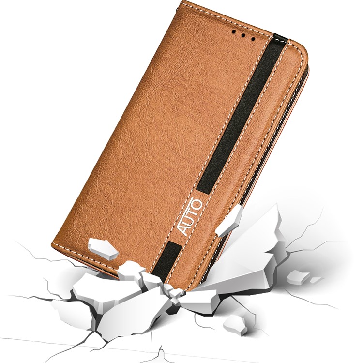 Business Style Auto-absorbed PU Leather Case with Card Holder for Xiaomi Redmi Note 3/Note 3 Pro - Brown-4