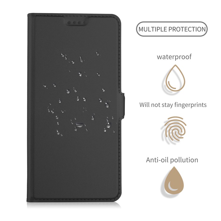 Auto-absorbed Card Holder PU Leather Case for Xiaomi Redmi Note 5/Redmi 5 Plus - Black-2