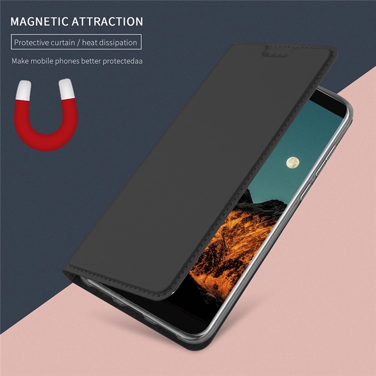Auto-absorbed PU Leather Card Holder Phone Case for Xiaomi Redmi Note 5 Pro - Black-4