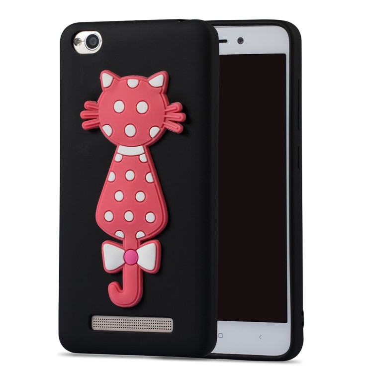 Adorable 3D Cat Pattern TPU Cell Phone Case for Xiaomi Redmi 4a - Black-2