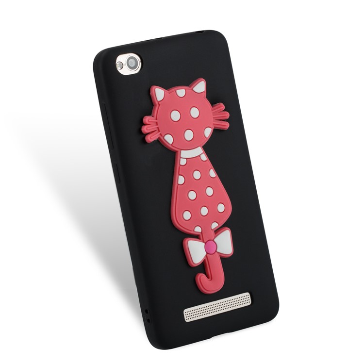 Adorable 3D Cat Pattern TPU Cell Phone Case for Xiaomi Redmi 4a - Black-5