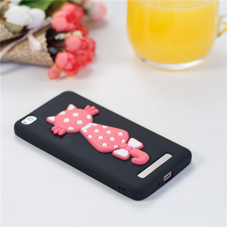 Adorable 3D Cat Pattern TPU Cell Phone Case for Xiaomi Redmi 4a - Black-6