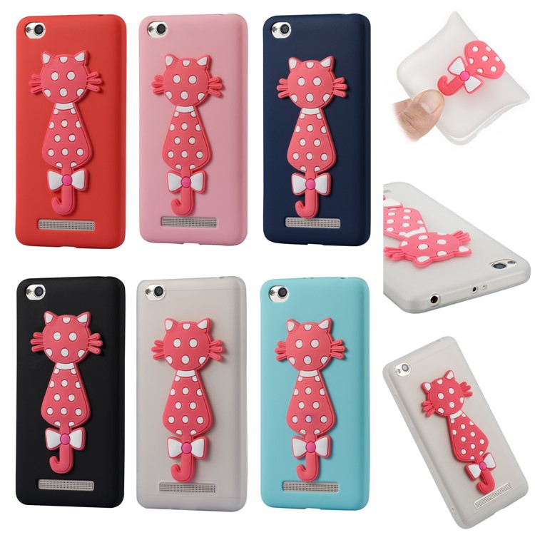 Adorable 3D Cat Pattern TPU Cell Phone Case for Xiaomi Redmi 4a - Black-7