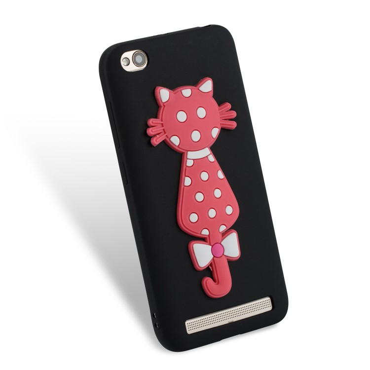 Adorable 3D Cat Pattern TPU Back Phone Case for Xiaomi Redmi 5A - Black-5