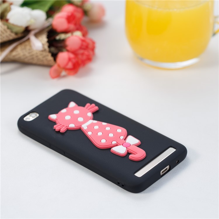Adorable 3D Cat Pattern TPU Back Phone Case for Xiaomi Redmi 5A - Black-6