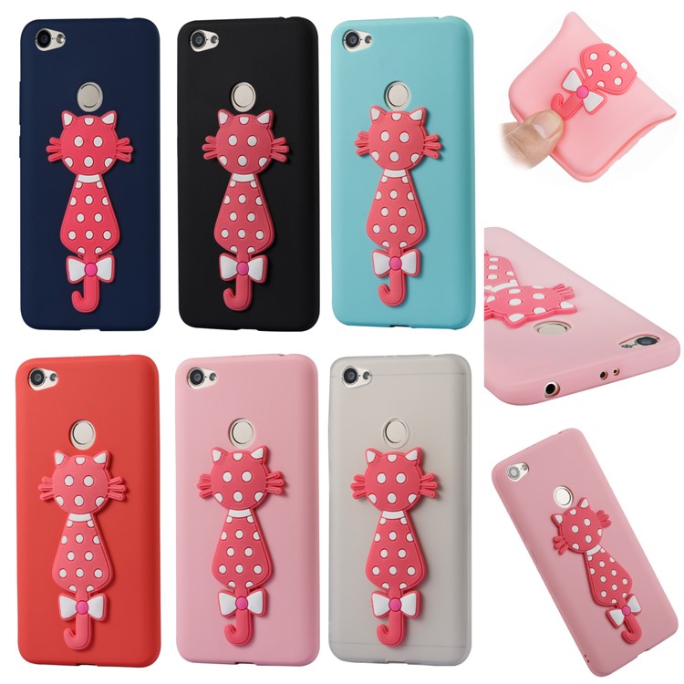 Adorable 3D Cat Pattern TPU Back Phone Case for Xiaomi Redmi 5A - Black-7