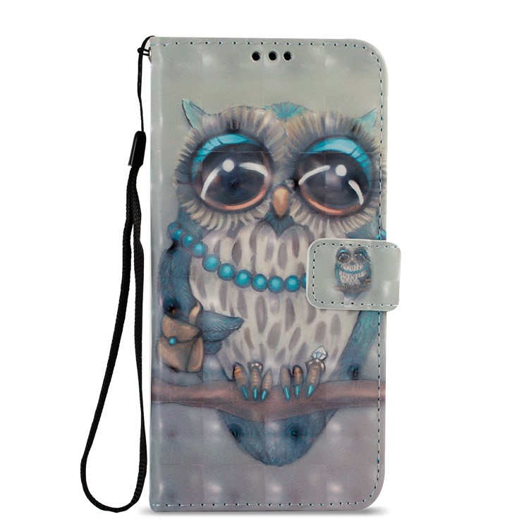 3D Pattern Printing Wallet Leather Case for Xiaomi Redmi Note 5 / Redmi 5 Plus - Owl on Branch-3