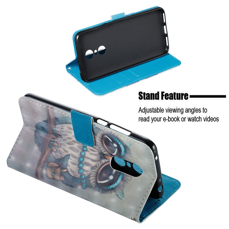 3D Pattern Printing Wallet Leather Case for Xiaomi Redmi Note 5 / Redmi 5 Plus - Owl on Branch-5