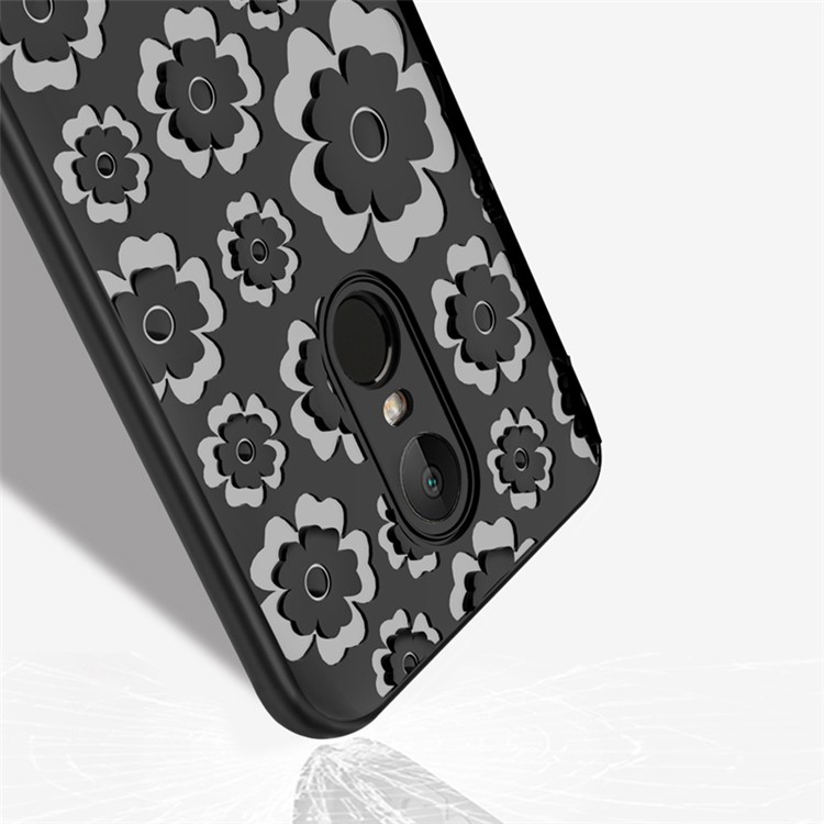 3D Flower Series Soft TPU Case for Xiaomi Redmi 5 - Black-2