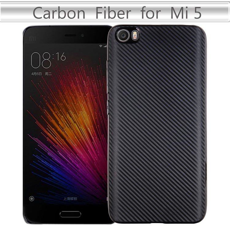Carbon Fiber Texture TPU Phone Cover for Xiaomi Mi 5 - Black-4