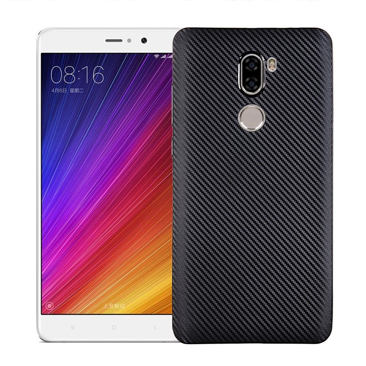 Carbon Fiber Texture TPU Phone Cover for Xiaomi Mi 5s Plus - Black-1