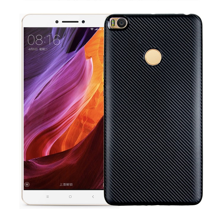 Carbon Fiber Texture TPU Phone Case for Xiaomi Mi Max 2 - Black-1