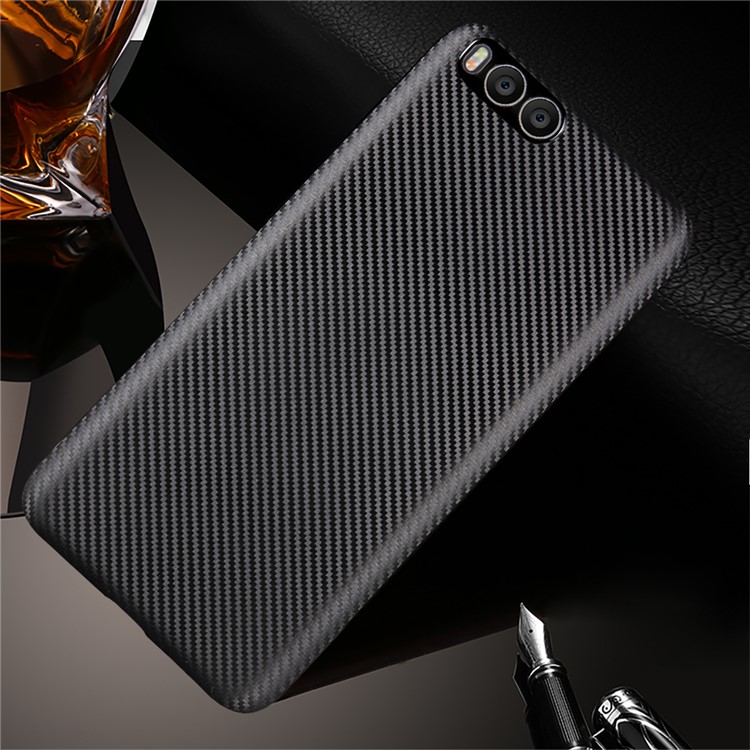 Carbon Fiber Texture TPU Soft Back Case for Xiaomi Mi 6 - Black-1