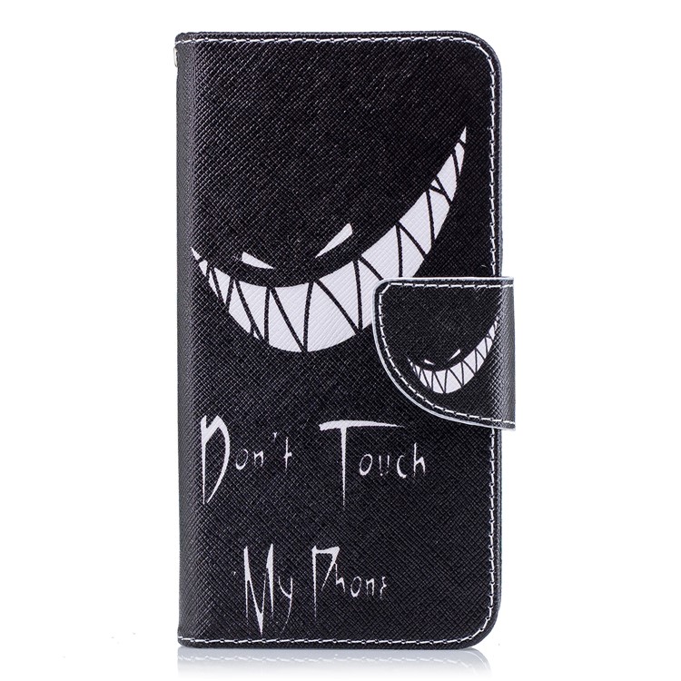 Pattern Printing Leather Wallet Case for Xiaomi Redmi 4X - Do not Touch My Phone-2