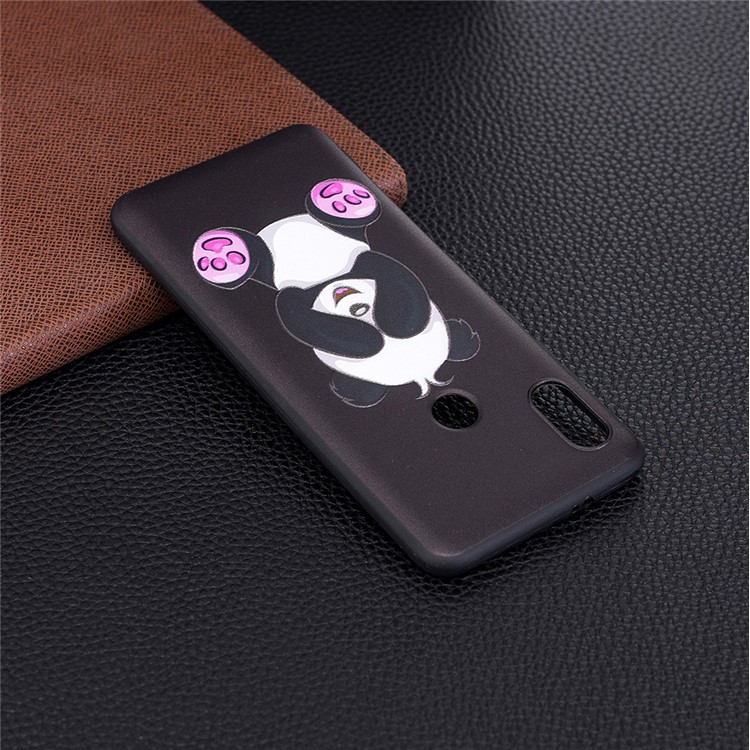 Soft Embossed Pattern Printing TPU Protective Case for Xiaomi Mi 6X/Redmi Note 5 Pro - Cute Panda-3