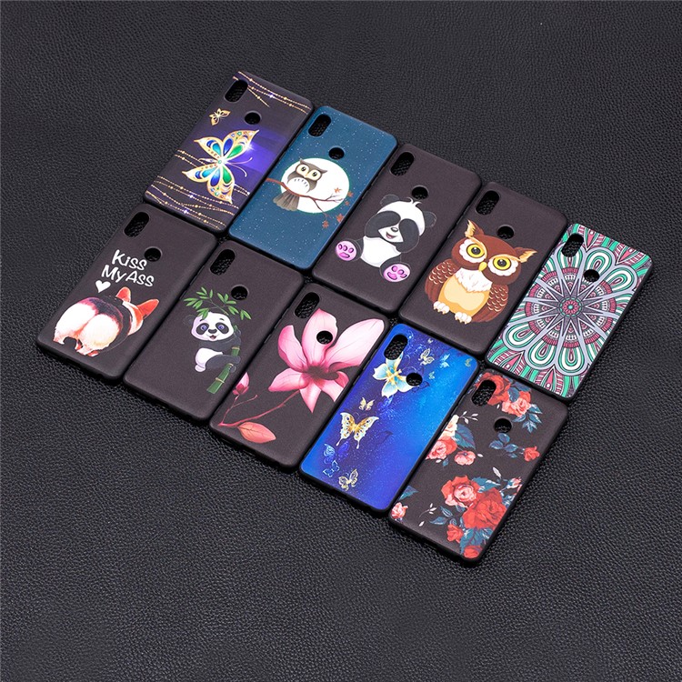 Soft Embossed Pattern Printing TPU Protective Case for Xiaomi Mi 6X/Redmi Note 5 Pro - Cute Panda-9