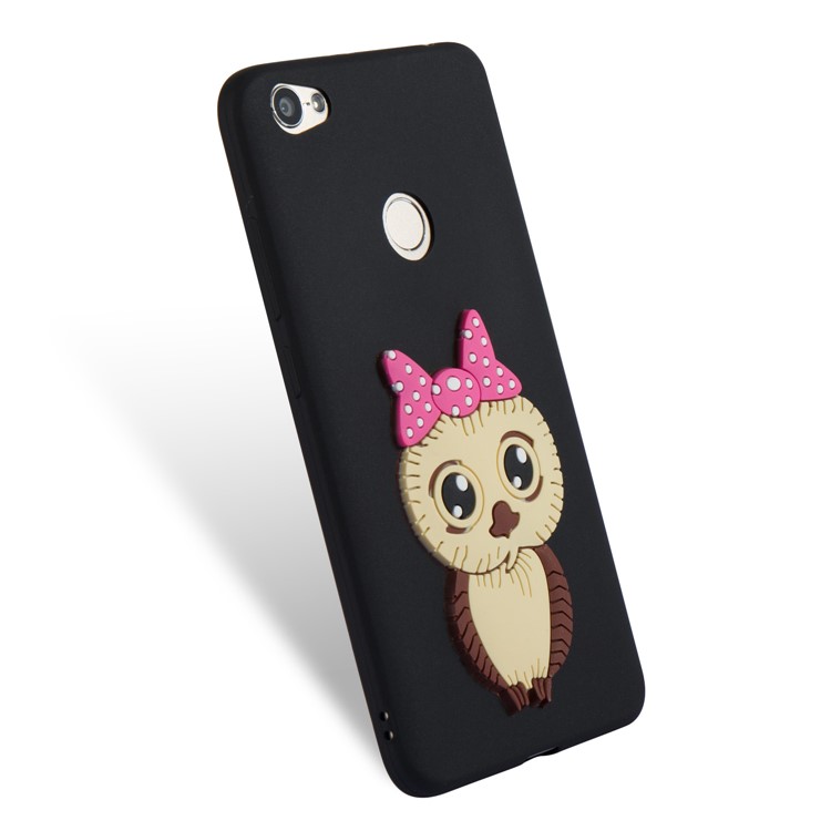 For Xiaomi Redmi Note 5A Prime / Redmi Y1 (India) Cute 3D Female Owl TPU Soft Case - Black-6