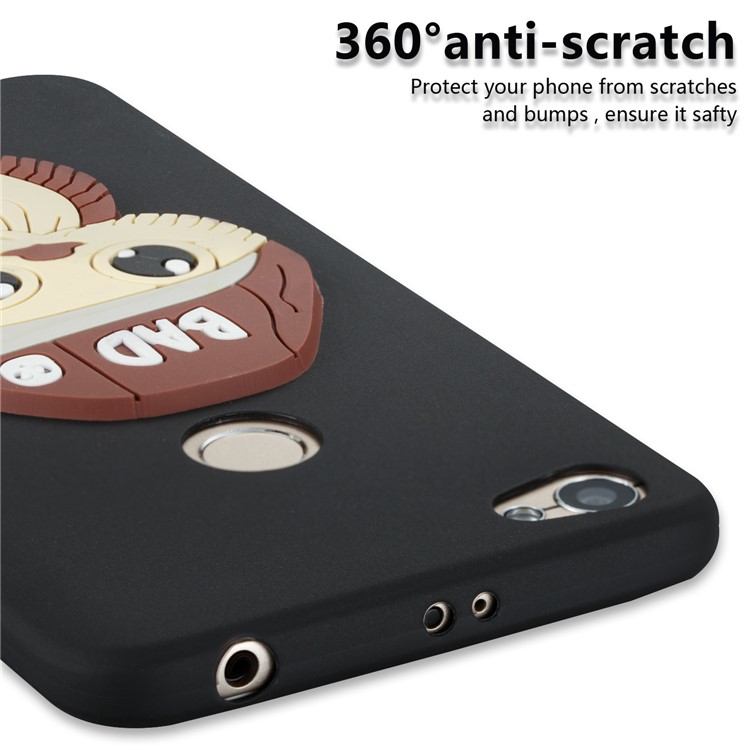 Cute 3D Male Owl TPU Soft Phone Case for Xiaomi Redmi Note 5A Prime / Redmi Y1 (India) - Black-2
