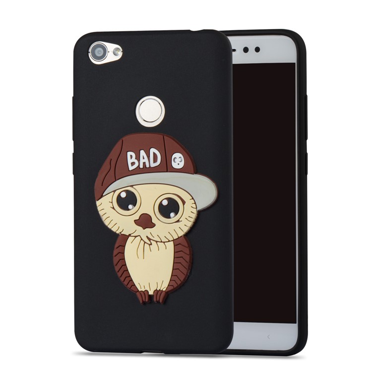 Cute 3D Male Owl TPU Soft Phone Case for Xiaomi Redmi Note 5A Prime / Redmi Y1 (India) - Black-5