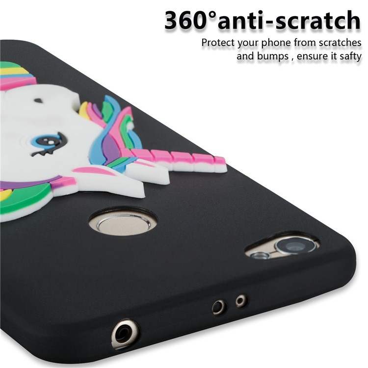 Lovely 3D Unicorn Pattern TPU Case for Xiaomi Redmi Note 5A Prime / Redmi Y1 (India) - Black-2