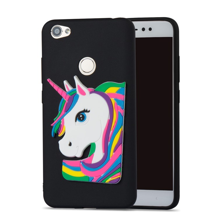 Lovely 3D Unicorn Pattern TPU Case for Xiaomi Redmi Note 5A Prime / Redmi Y1 (India) - Black-5