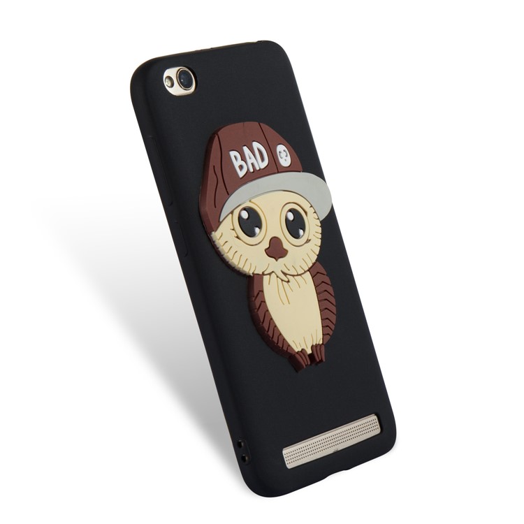 Cute 3D Male Owl TPU Soft Phone Case for Xiaomi Xiaomi Redmi 5A - Black-6