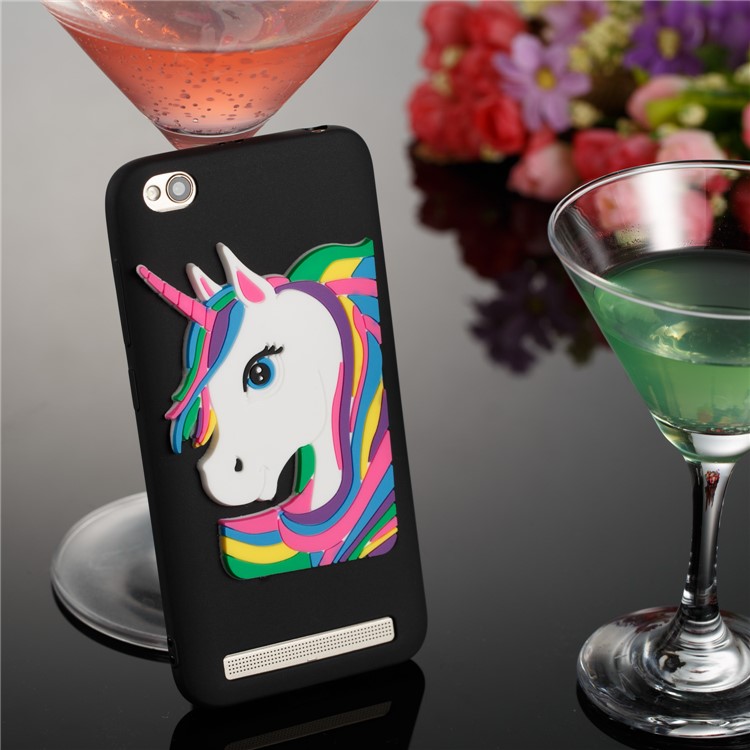 Lovely 3D Unicorn Pattern TPU Case for Xiaomi Redmi 5A - Black-4