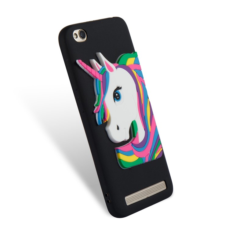 Lovely 3D Unicorn Pattern TPU Case for Xiaomi Redmi 5A - Black-6