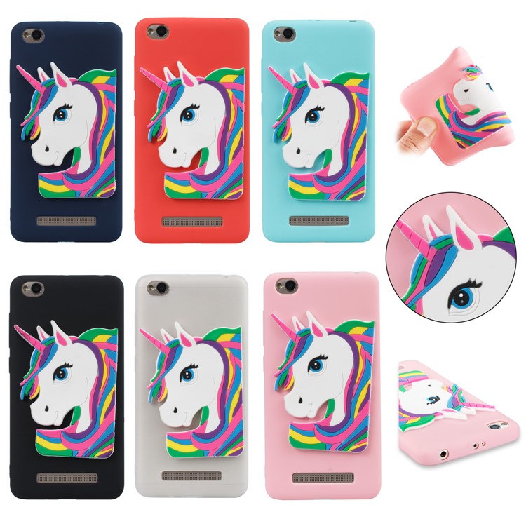 Lovely 3D Unicorn Pattern TPU Case for Xiaomi Redmi 5A - Black-7
