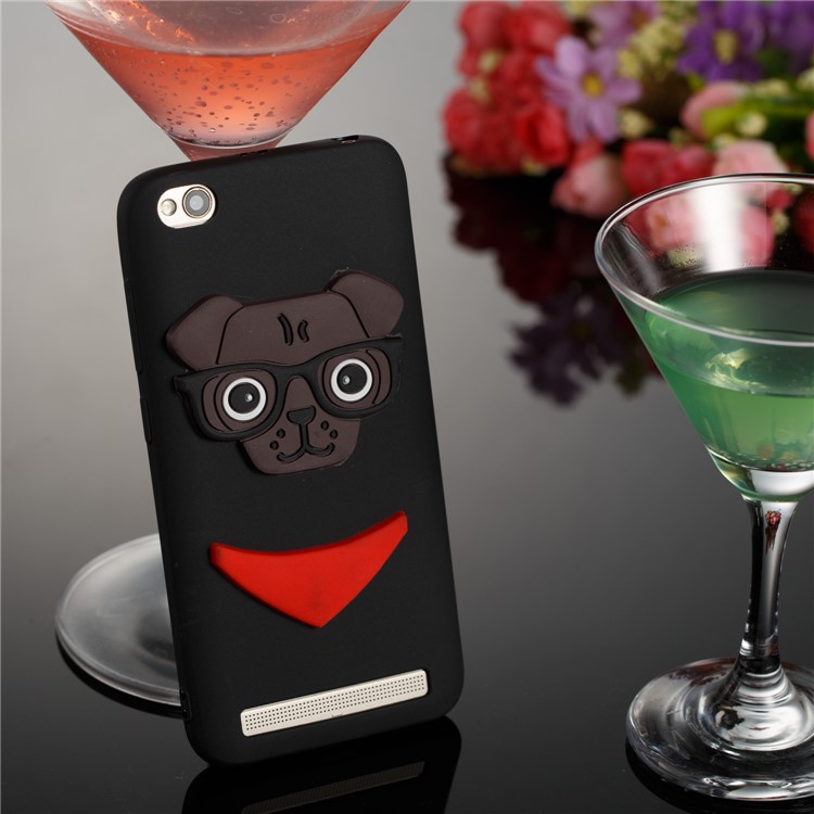 Lovely 3D Dog Pattern TPU Case for Xiaomi Redmi 5A - Black-4