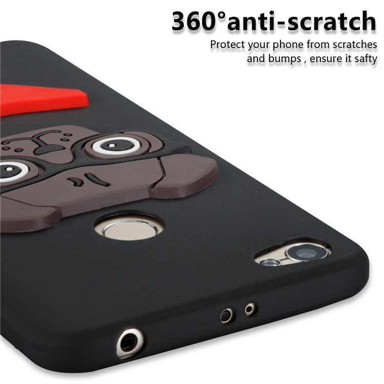 Lovely 3D Dog Pattern TPU Case for Xiaomi Redmi Note 5A Prime / Y1 (India) - Black-2