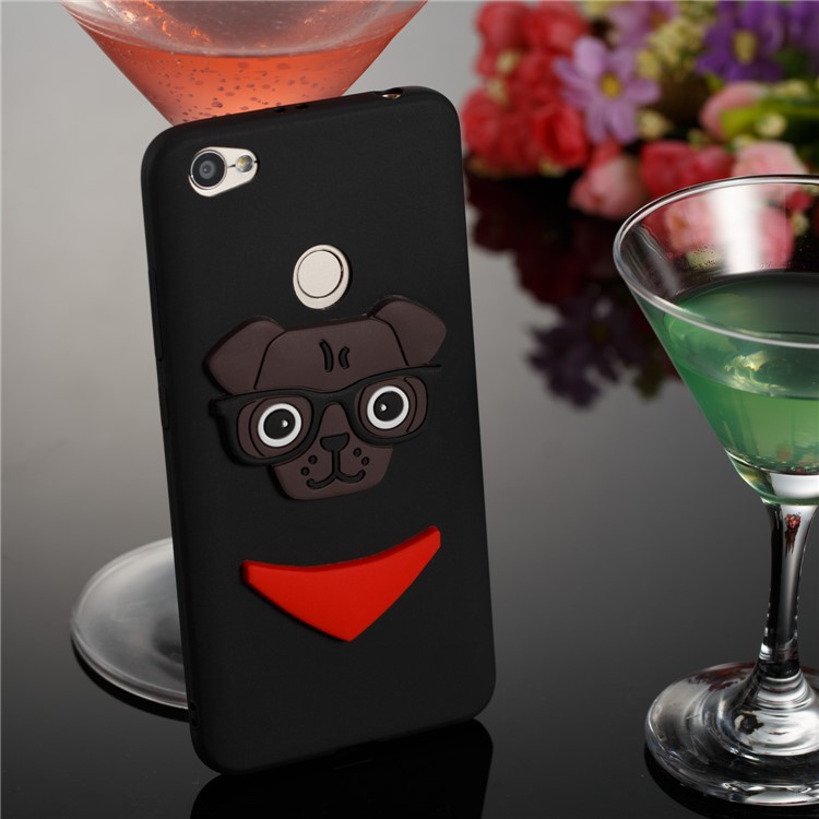 Lovely 3D Dog Pattern TPU Case for Xiaomi Redmi Note 5A Prime / Y1 (India) - Black-4