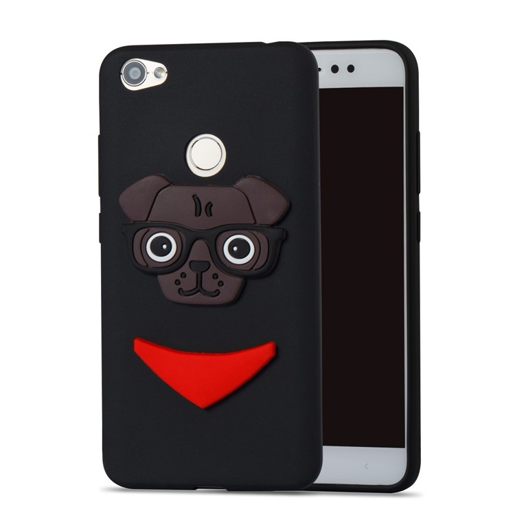 Lovely 3D Dog Pattern TPU Case for Xiaomi Redmi Note 5A Prime / Y1 (India) - Black-5