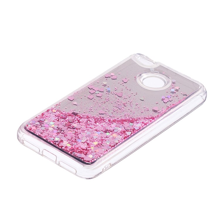 Floating Glitter Sequins Quicksand Mirror Surface TPU Back Phone Case for Xiaomi Redmi 4X - Pink-3