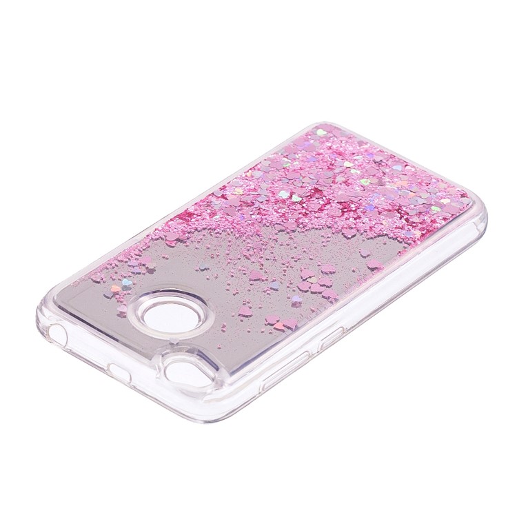 Floating Glitter Sequins Quicksand Mirror Surface TPU Back Phone Case for Xiaomi Redmi 4X - Pink-4