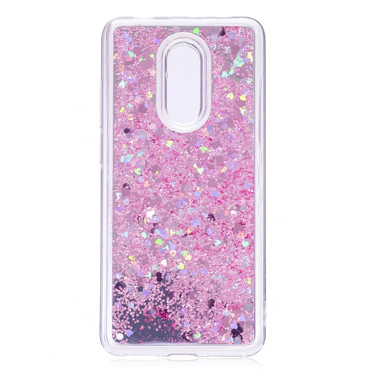 Dynamic Glitter Sequins Quicksand Mirror Surface TPU Mobile Phone Case for Xiaomi Redmi 5 - Pink-2