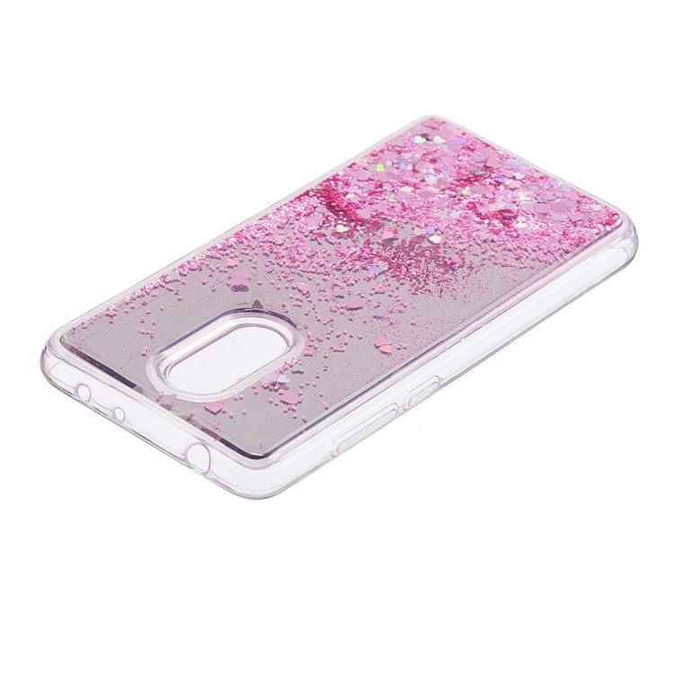 Dynamic Glitter Sequins Quicksand Mirror Surface TPU Mobile Phone Case for Xiaomi Redmi 5 - Pink-4