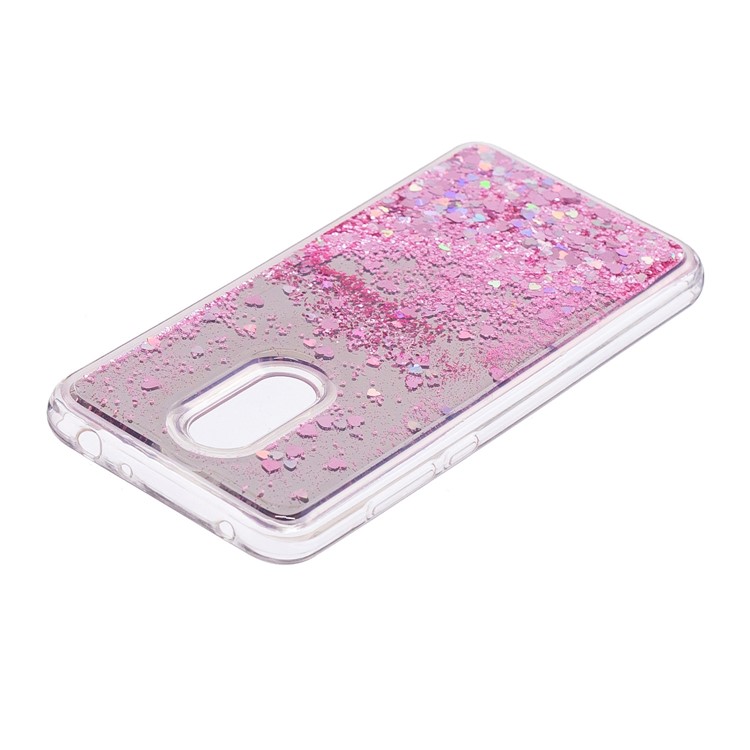 For Xiaomi Redmi Note 5 / Redmi 5 Plus Floating Glitter Sequins Quicksand Mirror Surface TPU Mobile Case - Pink-4