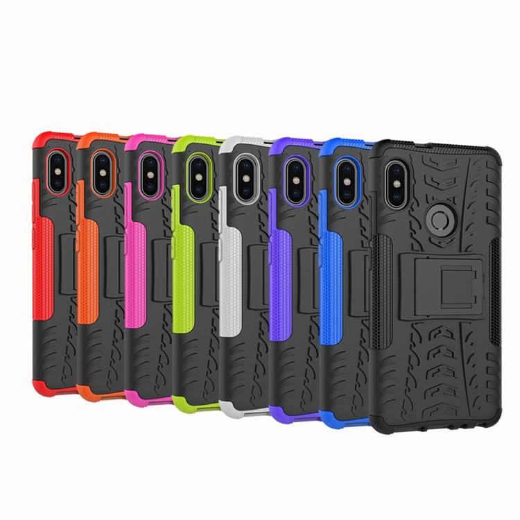 Étui Hybride Antidérapant PC + TPU Avec Kickstand Pour Xiaomi Redmi Note 5 Pro (double Caméra) / Redmi Note 5 (chine) - le Noir