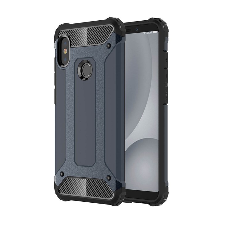 Armor Guard Plastic + TPU Hybrid Case Phone Cover for Xiaomi Redmi Note 5 Pro (Dual Camera) / Redmi Note 5 (China) - Dark Blue