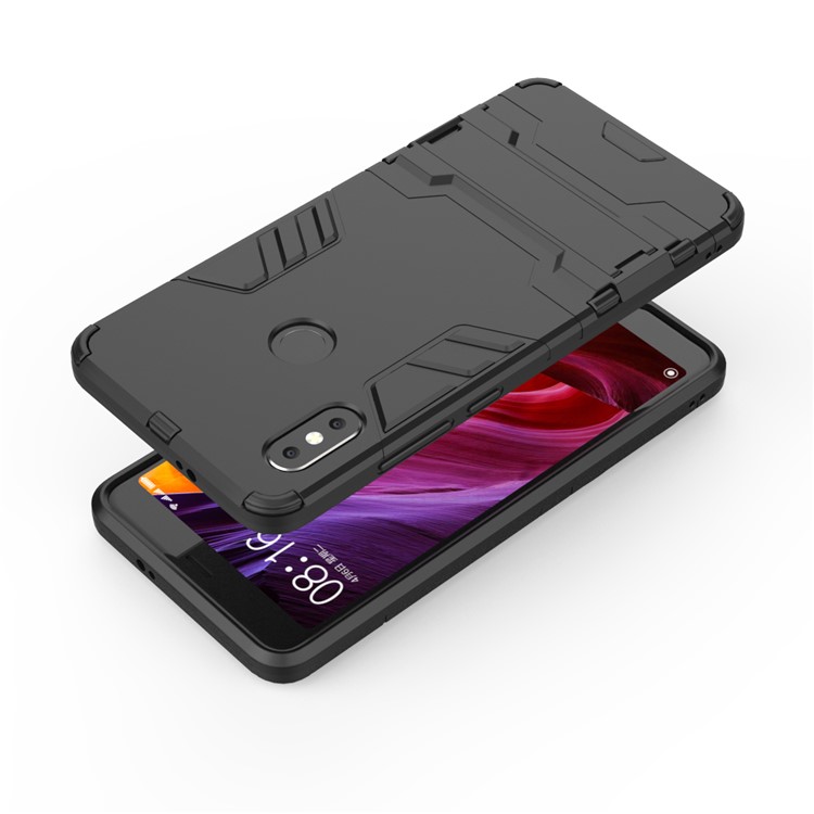 Shockproof PC + TPU Hybrid Kickstand Phone Case for Xiaomi Redmi Note 5 Pro (Dual Camera) / Redmi Note 5 (China) - Black-5