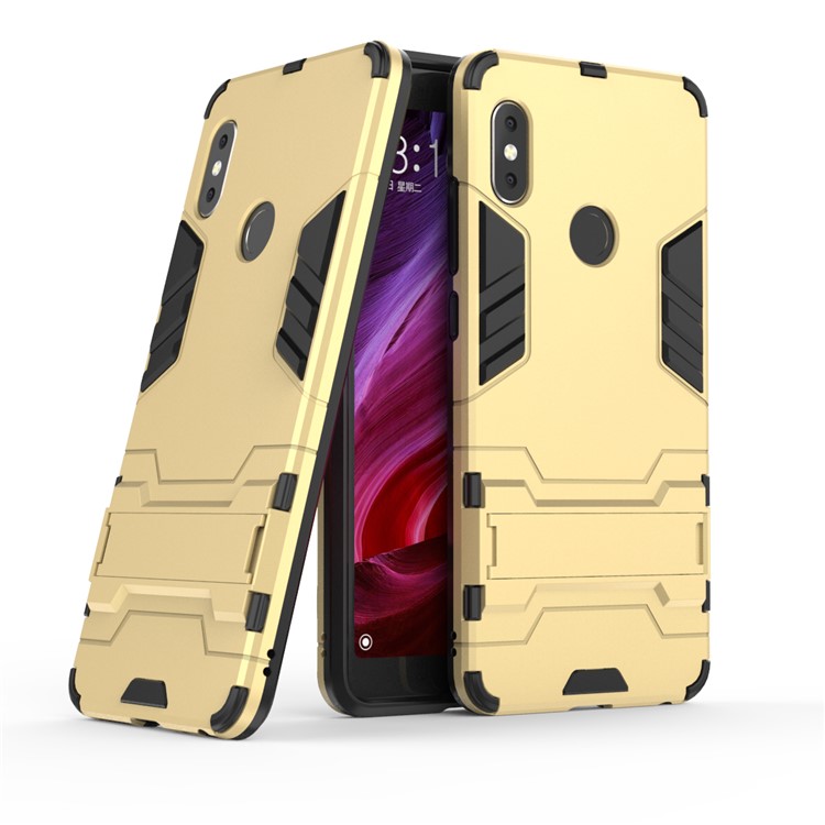 Accessoire De Protection De Béquille Hybride PC + TPU Hybride Pour Xiaomi Mi 6X / Redmi Note 5 Pro - Or-1