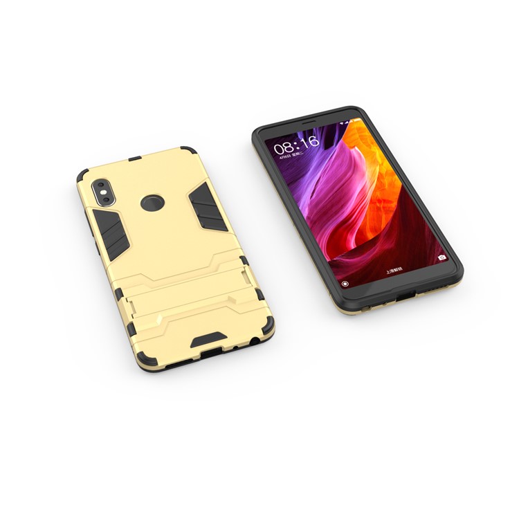 Accessoire De Protection De Béquille Hybride PC + TPU Hybride Pour Xiaomi Mi 6X / Redmi Note 5 Pro - Or-3